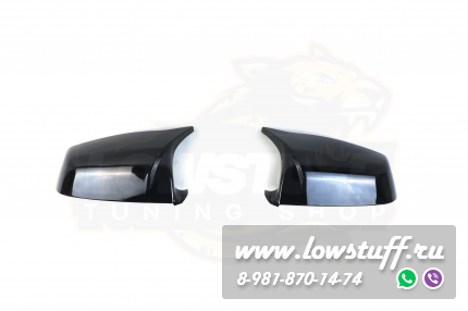 BMW E60 рестайлинг 2009-, BMW F10, F12, F13, F01, F06, F07 Крышки зеркал М стиль черный глянец М стиль LOWSTUFF MRCAPBME60LCIGLBKMLOOK