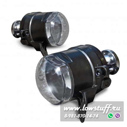 BMW E60 2003-2007, E46 2000-2006, E90 E91 2004-2007, E63 E64 2004-2010, X3 E83 2003- Противотуманные фары птф линзованные прозрачные LOWSTUFF FGLBME60LENSCL