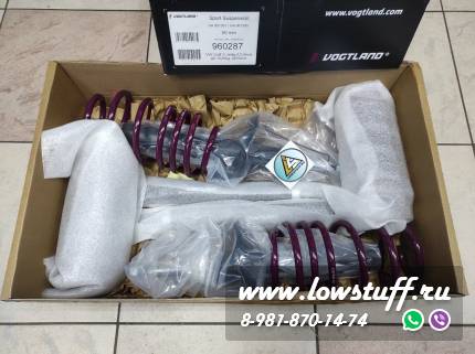 VW Golf V 1K 1.9 TDI 2.0 TDI нагрузка перед от 1020 kg Стойка 55 mm 10.03 > Комплект подвески Vogtland с занижением -50мм