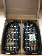 Решетки радиатора BMW F10 Diamond черные с серебряными каплями