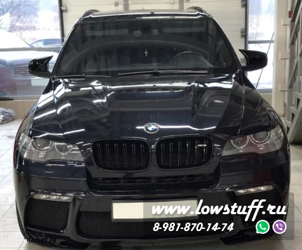 Крышки зеркал BMW X5 E70, X6 E71 2007-2014 черный глянец М стиль