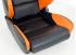 Сиденья автомобильные полуковши черные с оранжевыми вставками искусственная кожа FK Automotive DP003