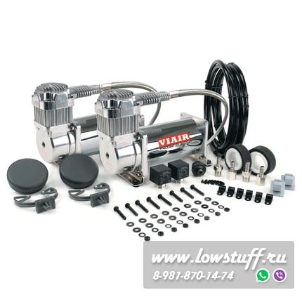 Воздушные компрессоры для пневмоподвески VIAIR 380C Dual CHROME 200 psi