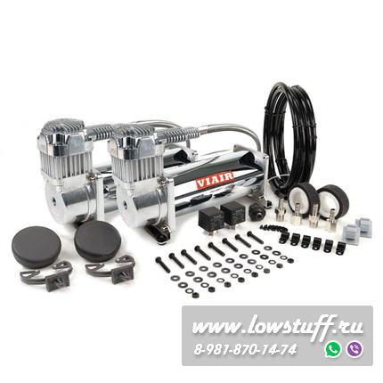 Воздушные компрессоры для пневмоподвески VIAIR 450C Dual CHROME 150 psi