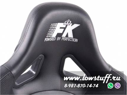 Сиденья автомобильные полуковши черные искусственная кожа FK Automotive FKRSE411-1/411-2