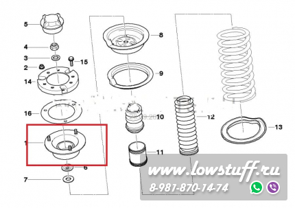 BMW E46, E39, E60, E61, E31, Z4 E85, Z4 E89 развальная опоры винтовой подвески на ШС FRCPLSCSBM043 для комплекта LOWSTUFF EVO-III LSCSBM043 LSCSBM053 LSCSBM083