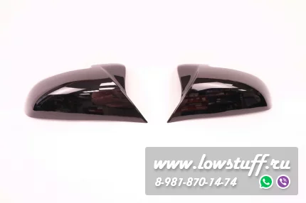 Крышки накладки зеркал BMW F10 F18 F06 F12 F13 F01 F02 2013-2017 черный глянец М стиль