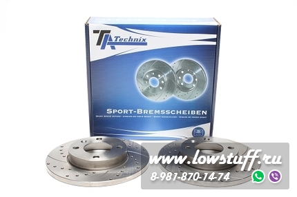 Тормозные диски 239 mm x 12 mm перфорированные с насечками VW Santana TA-TECHNIX EVOBS1012P