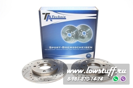 Тормозные диски 247 mm x 8 mm перфорированные с насечками Peugeot 306 break TA-TECHNIX EVOBS1281P