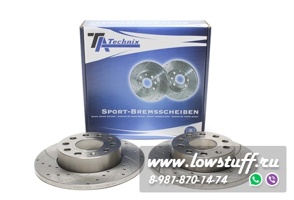 Тормозные диски 256 mm x 12 mm перфорированные с насечками VW Touran 1T TA-TECHNIX EVOBS1488P