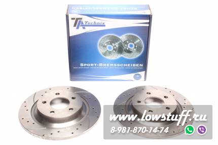 Тормозные диски 302mm x 11mm перфорированные с насечками Mazda 5 CW TA-TECHNIX EVOBS1658P