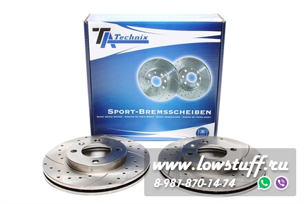 Тормозные диски 239 mm x 20 mm перфорированные с насечками VW Passat B2 TA-TECHNIX EVOBS2009P