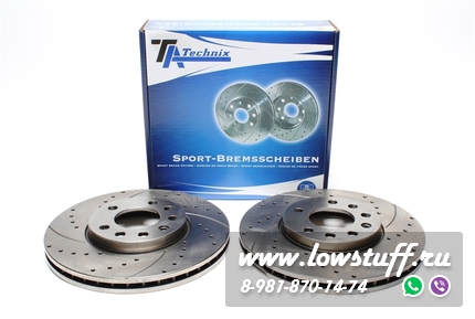 Тормозные диски 285 mm x 25 mm перфорированные с насечками Opel Vectra C TA-TECHNIX EVOBS20163P
