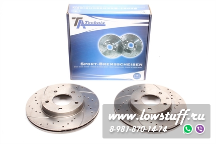 Тормозные диски 274mm x 22mm перфорированные с насечками Mazda 323 TA-TECHNIX EVOBS20392P