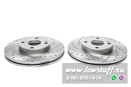 Тормозные диски 256,7 mm x 22 mm перфорированные с насечками Mazda 323 S IV TA-TECHNIX EVOBS2068P