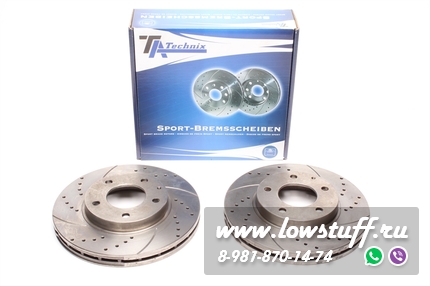 Тормозные диски 274mm x 28mm перфорированные с насечками Mazda Xedos 9 TA-TECHNIX EVOBS2238P
