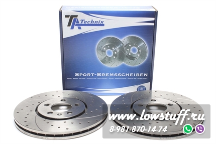 Тормозные диски 287,7 mm x 25 mm перфорированные с насечками VW Vento TA-TECHNIX EVOBS2264P