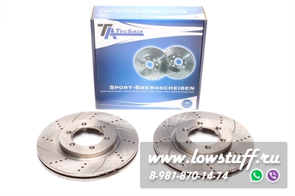 Тормозные диски 278mm x 23,8mm перфорированные с насечками Ssangyong Musso TA-TECHNIX EVOBS2446P