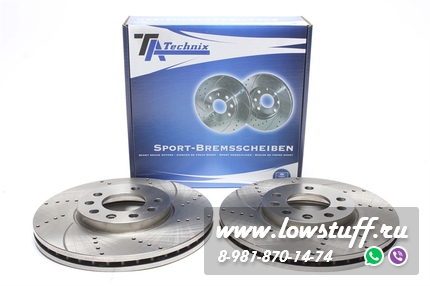 Тормозные диски 288 mm x 25 mm перфорированные с насечками Opel Calibra A TA-TECHNIX EVOBS2477P
