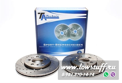 Тормозные диски 256 mm x 22 mm перфорированные с насечками VW Fox TA-TECHNIX EVOBS2479P