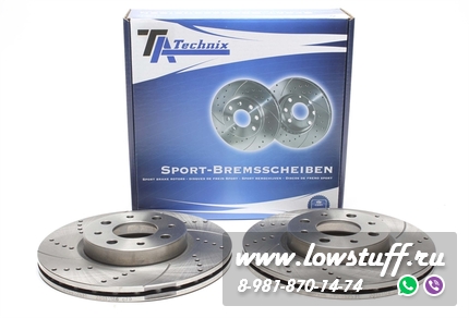 Тормозные диски 257,4 mm x 20 mm перфорированные с насечками Alfa Romeo 145 TA-TECHNIX EVOBS2531P