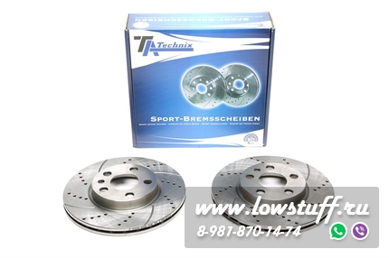 Тормозные диски 257mm x 20mm перфорированные с насечками Fiat Scudo Combinato TA-TECHNIX EVOBS2532P