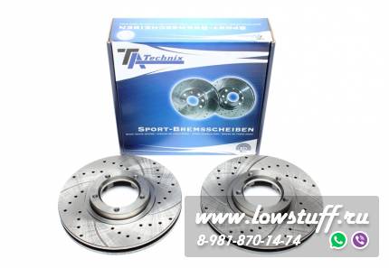 Тормозные диски 254mm x 24,2mm перфорированные с насечками Ford Tourneo TA-TECHNIX EVOBS2542P