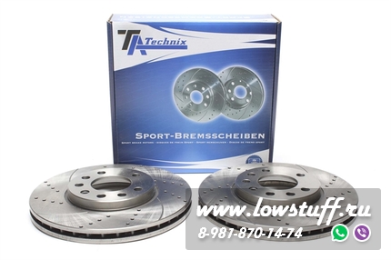 Тормозные диски 280 mm x 25 mm перфорированные с насечками Opel Astra G TA-TECHNIX EVOBS2798P