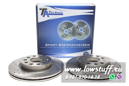 Тормозные диски 280 mm x 22 mm перфорированные с насечками VW Golf V/VI TA-TECHNIX EVOBS2957P