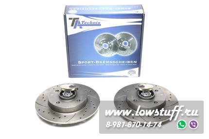 Тормозные диски 249mm x 9mm перфорированные с насечками Peugeot 307 Break 3E TA-TECHNIX EVOBS3214BSP