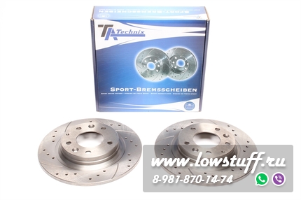 Тормозные диски 280mm x 10mm перфорированные с насечками Mazda Premacy TA-TECHNIX EVOBS4502P