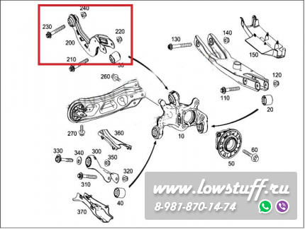 Mercedes C117 X156 W176 W242 W246 задние развальные рычаги на ШС LOWSTUFF LSCAMBW117BJ