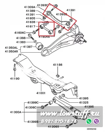 Dodge Caliber,  Mitsubishi Lancer 9, Lancer Cedia, Lancer 10, Lancer Sportback X , Outlander 1, OUTLANDER 2, ASX комплект регулируемых рычагов задней оси LOWSTUFF LSCAMILAX05RULSTAMILAX