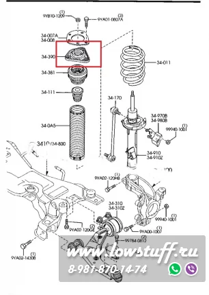 Vovlo C30, Volvo S40 II, Volvo V50, Volvo C70 опоры переднего амортизатора на ШС с регулировкой развала под сток подвеску LOWSTUFF LSCPMA3STK