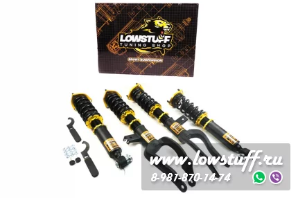 BMW F10 F01 F06 xdrive Винтовая подвеска койловеры с регулировкой высоты и жесткости LOWSTUFF EVO-III LSCSBM313