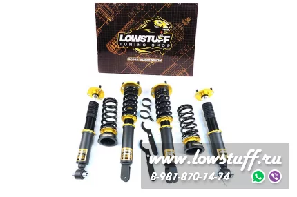 Винтовая подвеска Lexus GS300, GS350, GS450h L10 2013- фултап койловеры с регулировкой высоты и жесткости LOWSTUFF EVO-III LSCSLE083
