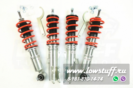Toyota Corolla E12, E13 Runx Allex Fielder Matrix винтовая подвеска с регулировкой высоты и преднатяга LOWSTUFF EVO-II LSCSTO202