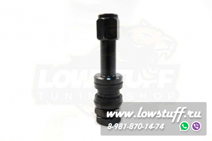 Ниппеля алюминиевые / вентиля для бескамерных шин RAYS Black черные 4 шт. разборные алюминиевые