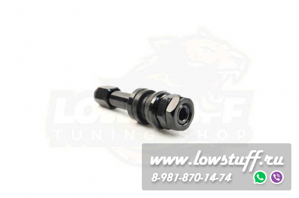 Ниппеля алюминиевые / вентиля для бескамерных шин RAYS Black черные 4 шт. разборные алюминиевые