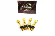 Ниппеля алюминиевые / вентиля для бескамерных шин RAYS Yellow золотые 4 шт. разборные алюминиевые