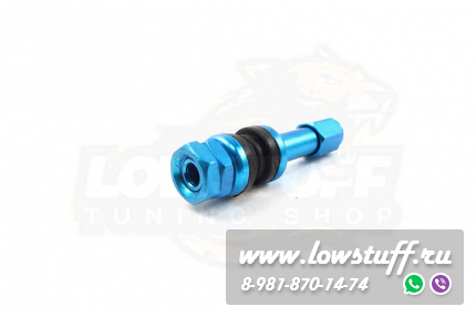 Ниппеля алюминиевые / вентиля для бескамерных шин RAYS Sky blue голубые 4 шт. разборные алюминиевые