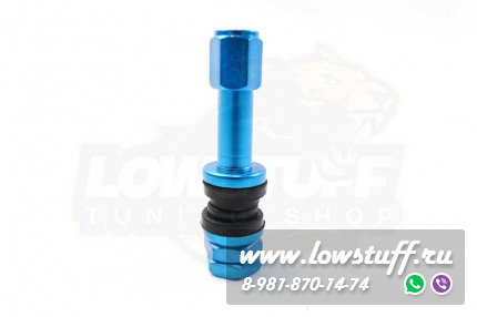 Ниппеля алюминиевые / вентиля для бескамерных шин RAYS Sky blue голубые 4 шт. разборные алюминиевые
