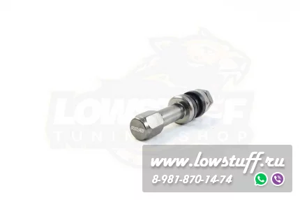 Ниппеля алюминиевые / вентиля для бескамерных шин RAYS Titanium темно серые 4 шт. разборные алюминиевые