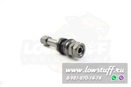 Ниппеля алюминиевые / вентиля для бескамерных шин RAYS Titanium темно серые 4 шт. разборные алюминиевые