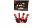 Ниппеля алюминиевые / вентиля для бескамерных шин RAYS Red красные 4 шт. разборные алюминиевые