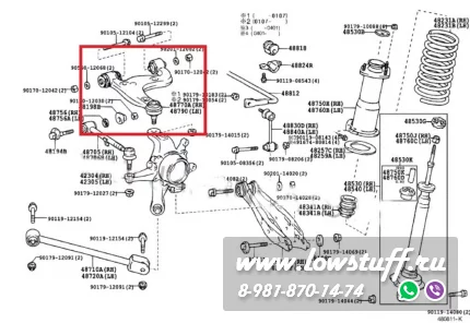 Задние верхние регулируемые развальные рычаги Toyota Altezza, Mark II X110, CROWN S17x, CROWN MAJESTA S17x на ШС LOWSTUFF LSREARUPCAMARMLEXISXE10BJ