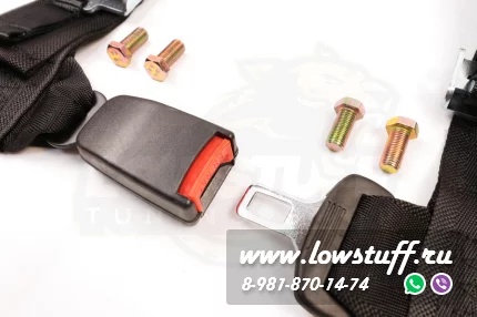Спортивные ремни безопасности 4-х точечные Sparco Black Style черные 3 дюйма стандартная застежка