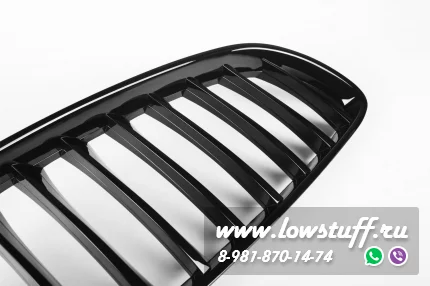 BMW Z4 E89 2009 - 2016 решетки радиатора ноздри черные глянцевые M стиль одинарные спицы Shadow line LOWSTUFF RGBMZ4E89X1GB