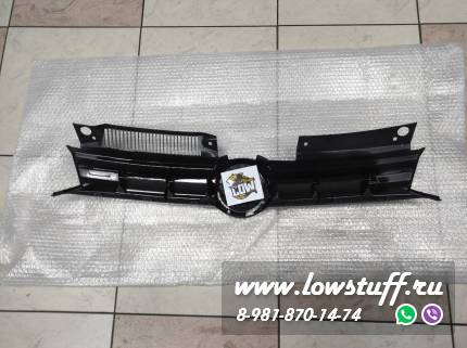 Решетка радиатора VW Golf 6 R20 look глянцевая черная KITT RGVWG6R20GLBL