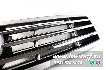VW Passat CC LCI рестайлинг 2013-2017 решетка радиатора хром без парктроника LOWSTUFF RGVWPASССLCICHR